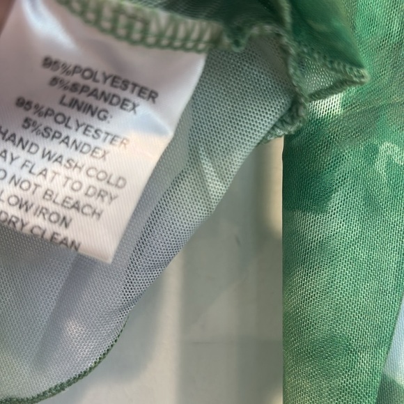 Brand new dolls kill new pink mesh Green Blue Women's off shoulder Top medium - Picture 3 of 6